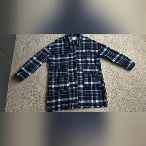 Plaid Long Coat,PTP Is 24"